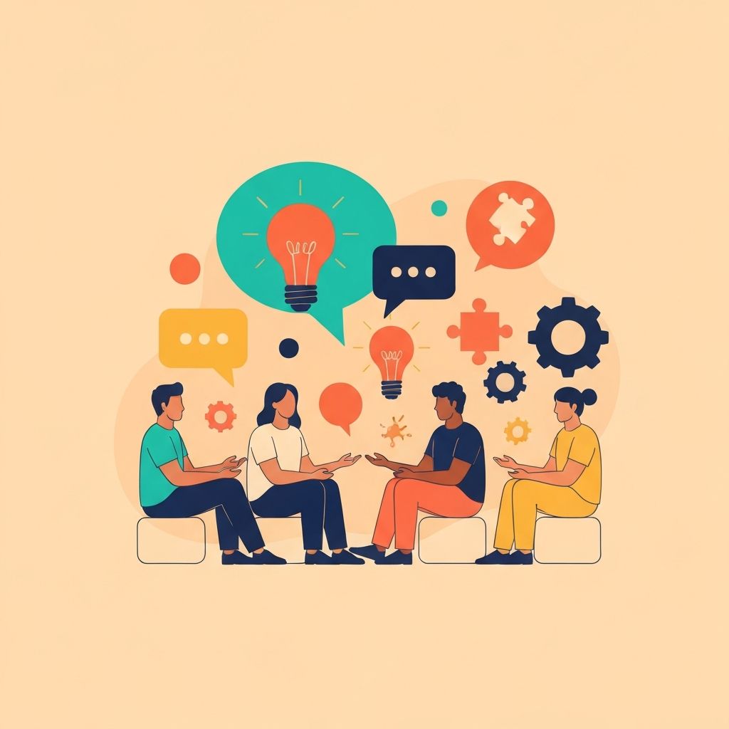 Illustration d'un groupe en intelligence collective